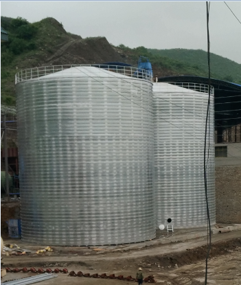 大同粮食钢板仓的安装全过程不用热焊接